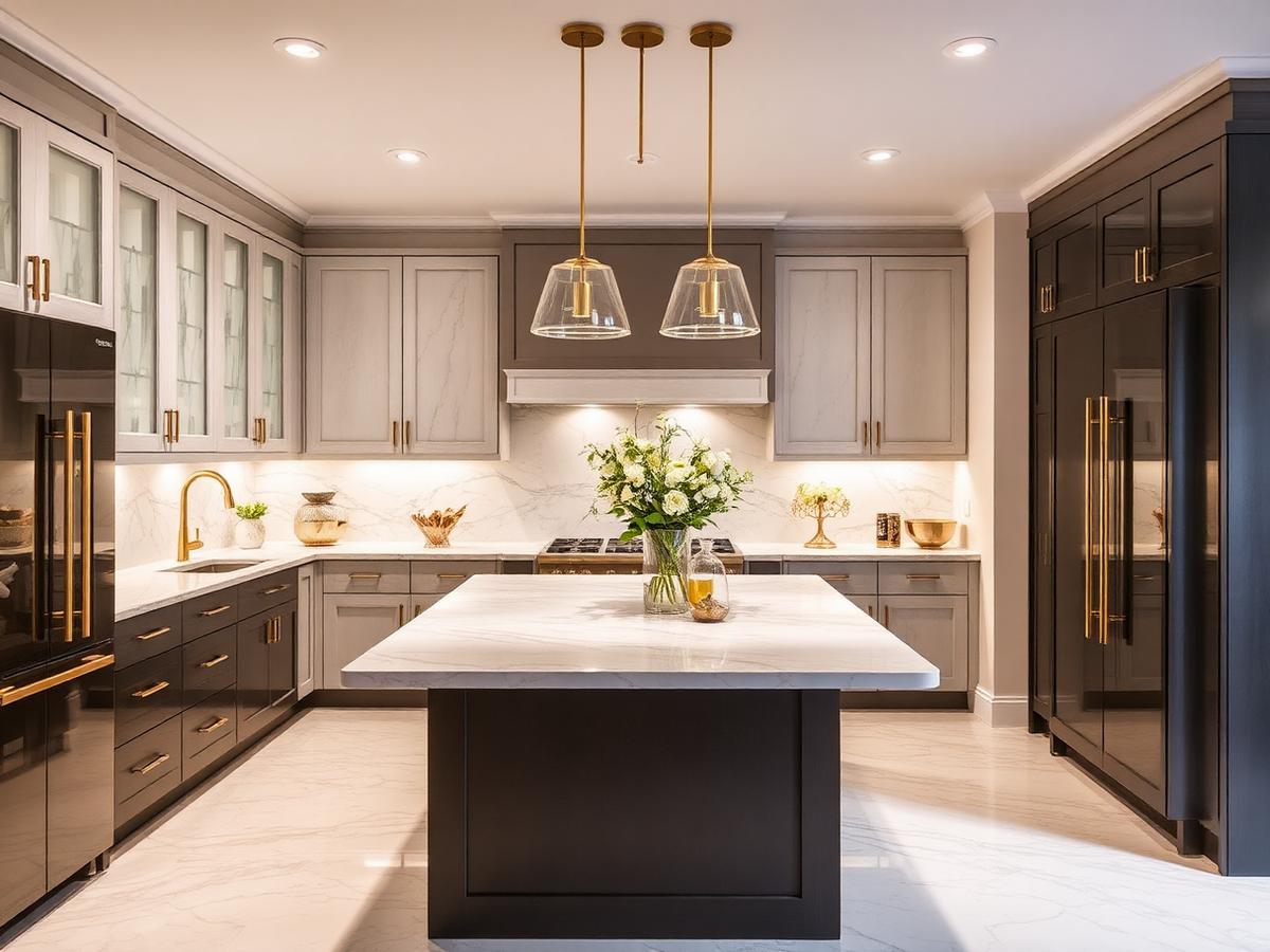 Marble & Brass Kitchen